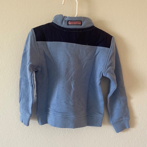 Vineyard Vines Boy's Pullover Sweatshirt Quarter 1/4 Zip Size 2T Blue NWOT - Picture 4 of 9